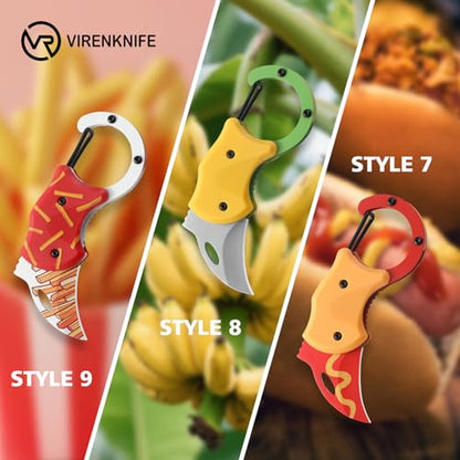 Small Pocket Knife for Men, Pocket Utility Knife with 1.38''Sharp Blade, Cute Folding Knife Box Cutter, Mini EDC Knives for Everyday Carry, Ideal Gifts for Men and Women（Yellow） - color: Yellow