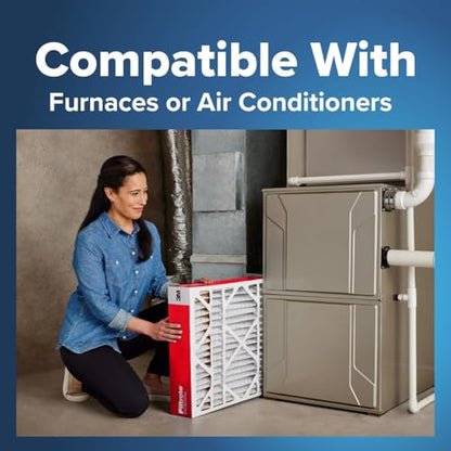 Filtrete 20x25x2 AC Furnace Air Filter, MERV 11, MPR 1000, Allergen Defense, 3-Month Pleated 2-Inch Electrostatic Air Cleaning Filter, 4 Pack (Actual Size 19.5 x 24.5 x 1.75 in) - size: 20x25x2