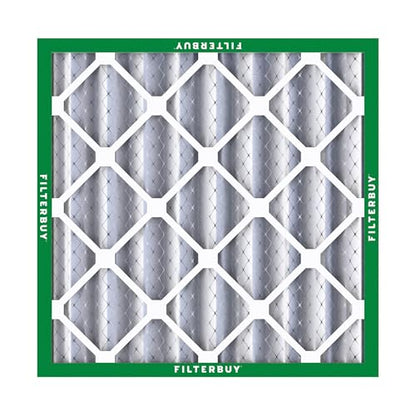 Filterbuy 10x10x4 Air Filter MERV 8 Essential Dust & Allergy Defense (12-Pack), Electrostatic Pleated HVAC AC Furnace Filters Replacement, Made in USA (Actual Size: 9.50 x 9.50 x 3.63) - size: 10x10x4