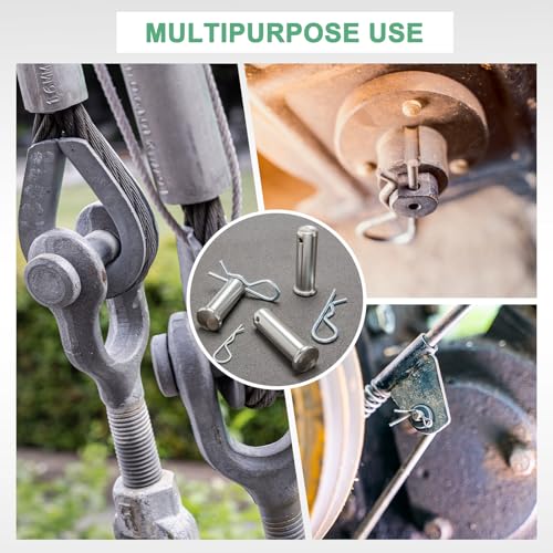 M METERXITY 20-Pack Single Hole Clevis Pins, M6 x 100mm 304 Stainless Steel Flat Head Clevis Pins for Mechanical Linkage/Trucks/Lawn Mower, Link Hinge Pin Reusable - size: M6x100mm