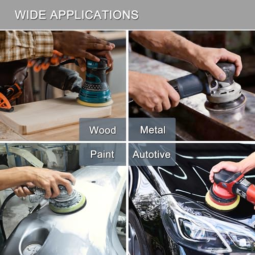 100Pcs 5 Inch Sanding Discs Hook & Loop 8-Hole Wet Dry Sandpaper 150 Grit - style: 100Pcs 150 Grit
