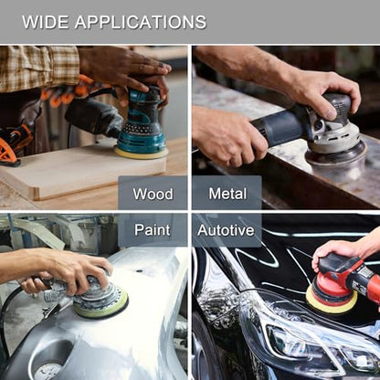 100Pcs 5 Inch Sanding Discs Hook & Loop 8-Hole Wet Dry Sandpaper 150 Grit - style: 100Pcs 150 Grit