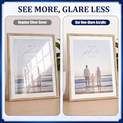 Junkin 6 Pack 8 x 10 Inch Non-Glare Acrylic Sheet for Picture Frame - size: 8 x 10 Inch