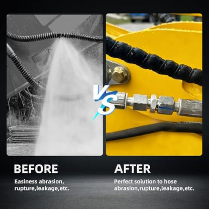 2PCS M14 to M16 Hydraulic Quick Connect Adapter, Metric M14 Female M16 Male Hydraulic Fitting for AGT Mini Excavator Hydraulic Hose
