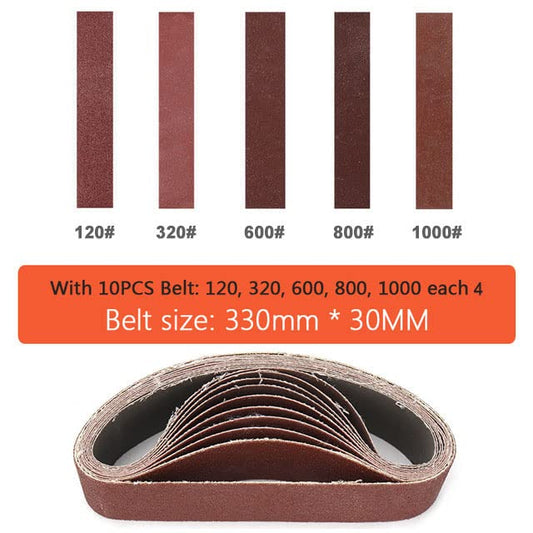 SI FANG Premium Sanding Belts Set 13x1.2 inch for Mini Electric Belt Sander - style: 20pcs Sanding Belts Mix Set