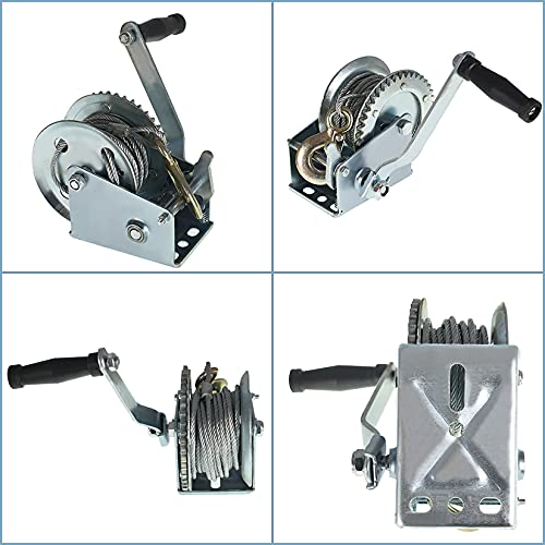 findmall Boat Trailer Winch 1500 Lbs with 10M 32Ft Steel Cable