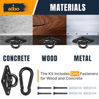 Albo Swing Hangers 2 PCS, 2650LBS, Heavy Duty Ceiling Mount Hooks