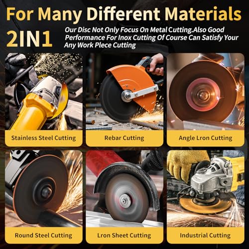 4 1/2 Cut Off Wheel Angle Grinder Cutting Disc for Metal & Stainless Steel, Max 13,300 RPM, 0.045" Thin Grinding Wheel,10 Pack