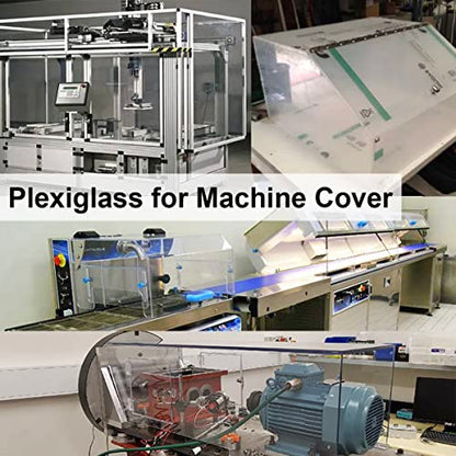 2 Pack Acrylic 24x48 Plexiglass Sheet 1/8 inch Thick - Clear Transparent Acrylic Sheets 24 x 48 for Laser Cutting,Signs,Crafts,Machine Cover,Shelves,Display,Tabletop,Windows Glass - size: 2 Pack 24x48inch 1/8 thick