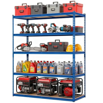 Heavy Duty Metal Adjustable Shelving Unit Storage Shelving - size: 60" W x 24" D x 72" H
