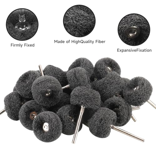 50 PCS Abrasive Buffing Wheel, 1 Inch Polishing Kit 400 Grit - style: Black 400 Grit 50pcs