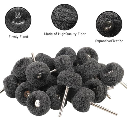 50 PCS Abrasive Buffing Wheel, 1 Inch Polishing Kit 400 Grit - style: Black 400 Grit 50pcs