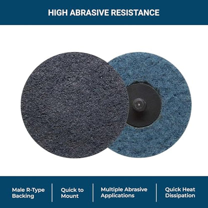 Benchmark Abrasives 3 Inch Sanding Discs Quick Change Nylon Surface Conditioning Discs, Drill & Die Grinder Sanding Disc Rust Remover for Metal Paint Stripper & Removal, Polishing - (25 Pack)(Fine) - style: Fine