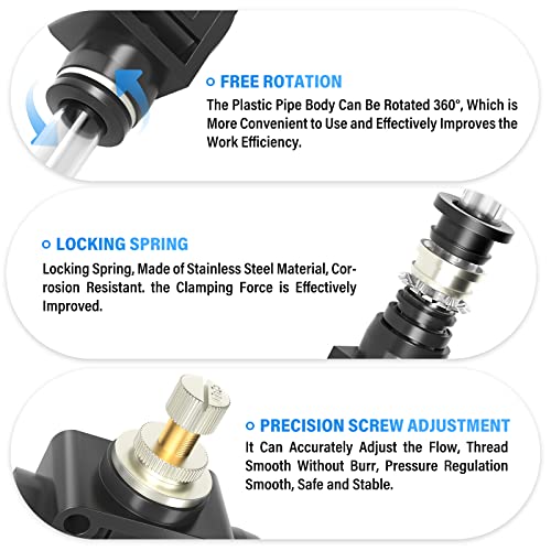TAILONZ 4mm OD SCF-4 Air Flow Control Valve Push-to-Connect Fitting 1PCS - size: 4mm/Black/1PCS