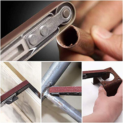 24 PCS 1/2 x 18 Inch Sanding Belts - 60 Grit 1/2x18 Aluminum Oxide Sanding Belts for Mini Belt Sander,Premium 1/2''x18'' Belt Sander Sandpaper – 24 Pack,60 Grit - size: 60 Grit