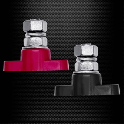 Ampper 3/8" Stud Battery Junction Post Terminal Distribution Block, 1 Pair - size: 3/8"
