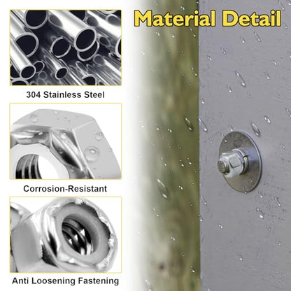 25 Pack 1/4"-20 Lock Nuts,304 (A2-70) Stainless Steel Nylon Insert Locknuts Standard Inch Thread Nylock Nuts for Hardware, Machinery, Automotive, Furniture Repair - color: Silvery