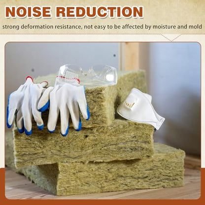GlikCeil 4 Pcs Mineral Wool Insulation Board, 24"X 24" X 1.6", Acoustic