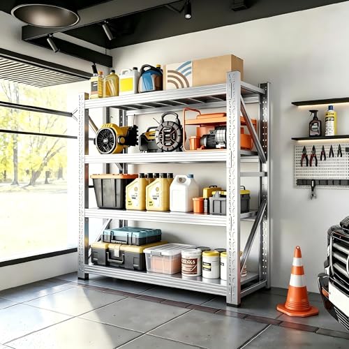 Heavy Duty Stainless Steel Shelving Unit, 2200 LBS Total Load Capacity - color: Stainless Steel, size: 23.7"Dx68.9"Wx70.9"H