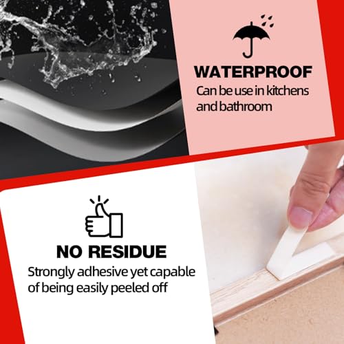 Pre-Cut Double Sided Tape Heavy Duty 2''x2'' - 36Pcs, No Residue