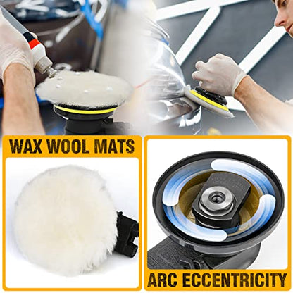 Autolock 6 Inches Air Random Orbital Sander, Pneumatic Palm Sander 1pcs - size: 6 Inch