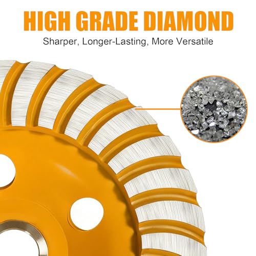 4.5” Turbo Diamond Grinding Cup Wheel, Concrete Grinding Wheel - style: Segment Turbo