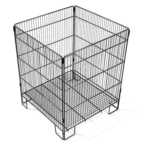 Carbon Steel Wire Dump Bin Storage Rack, 32*24in Height 50lbs Load Capacity