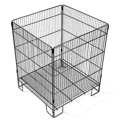 Carbon Steel Wire Dump Bin Storage Rack, 32*24in Height 50lbs Load Capacity