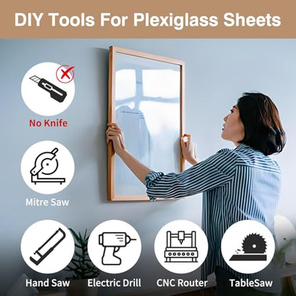 2 Pack 20" x 24" Plexiglass Sheets 1/8 inch Thick (3mm) - size: 20" x 24", 3mm Thick
