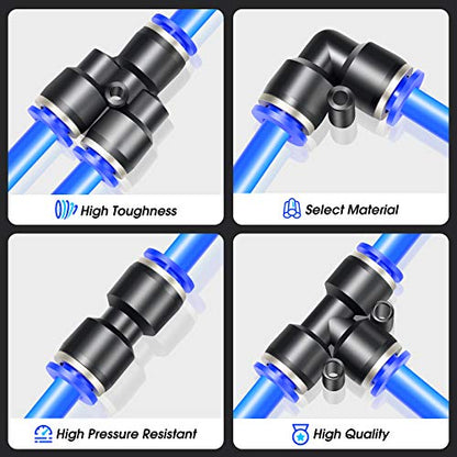 TAILONZ PNEUMATIC Blue 3/8 Inch od 10 Meters PU Air Tubing Kit Pipe Hose Air Line Tubing Or Fluid Transfer Pneumatic tubing (3/8 PU Tube) - color: Blue