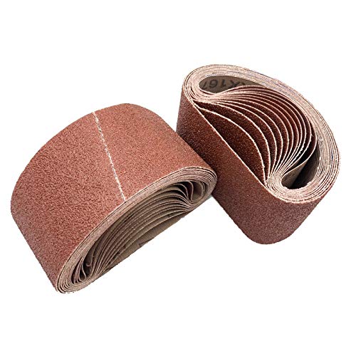 2-1/2 x 14 Inch Abrasive Sanding Belts, 6 Each of 40 80 120 240 Grit, 24PCS - size: 2.5X14 inch