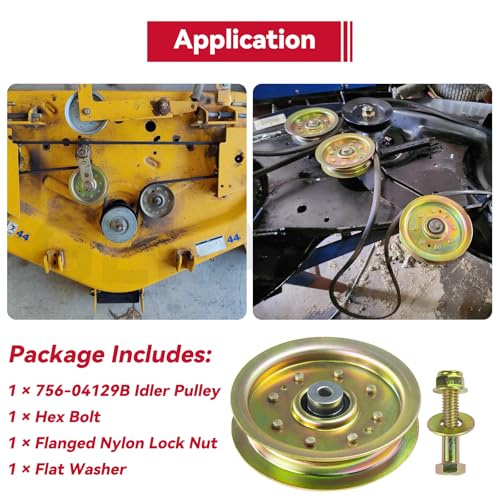 GELASKA 753-08171 756-04129b Idler Pulley 4.25 for Cub Cadet 50" 54" RZT 50 - color: A1 1x756-04129 Yellow