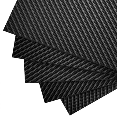 UHT 3K Carbon Fiber Sheet 500x500x1.5mm Twill Weave Matte Finish Plate - size: 500x500x1.5mm