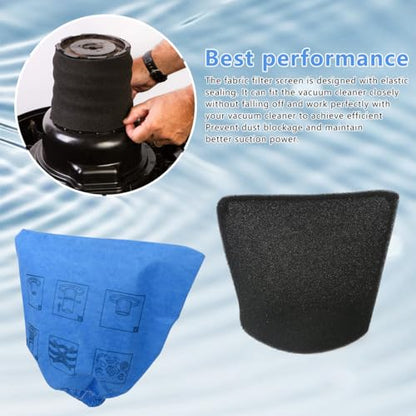 VRC51 Filter Replacement Kit for Vacmaster 4 gallon vac VQ407S, VF408 - Includes Cloth and Foam Filter