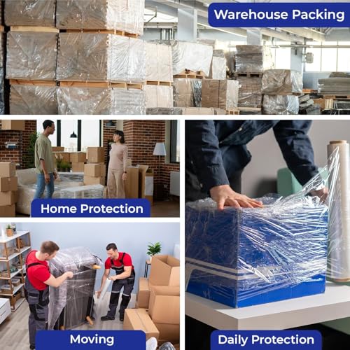 Rosmonde Bulk Plastic Wrap for Moving, 128 Pack, True 18" x 1500 ft - color: Clear, size: 128 Pack | Express Pallet