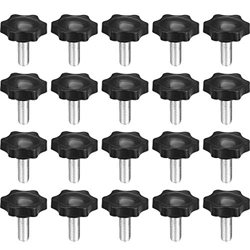 NACX M8 x 16mm Clamping Knob, Thumb Screw & Star Knob Hand Tightening Screw, 20Pcs - size: M8 x 16mm