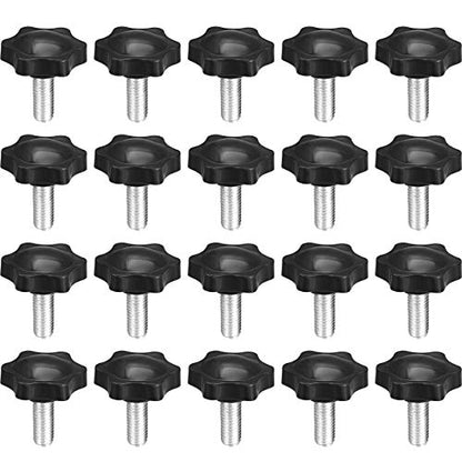 NACX M8 x 16mm Clamping Knob, Thumb Screw & Star Knob Hand Tightening Screw, 20Pcs - size: M8 x 16mm