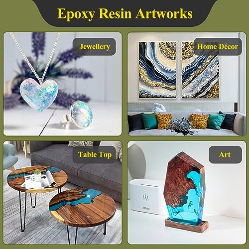 TAKIMO 68OZ 3X UV Resistant Crystal Clear Epoxy Resin Kit, 1:1 High Gloss - size: 68 Fluid Ounces