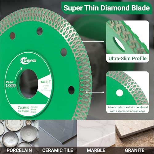 4-1/2 Inch Compact Circular Saw Blade Set, 4.5" Diamond Saw Blade Set for Angle Grinder, with Super Thin Diamond Blade ＆Segmented Diamond Blade, 7/8" Arbor (5-Pack) - size: 4.5" Combo Size