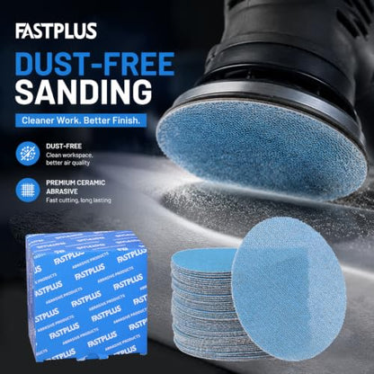 40 PCS Mesh Disc 6 Inch Sanding Discs 320 Grit Ceramic Abrasive Sandpaper - style: 6 inch 320 Grit