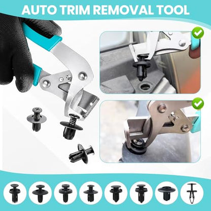 Car Clip Pliers, Efficient Multi-Functional Automotive Snap Pliers, Clip Removal Tool, Trim Tools Removal, Easy to Without Damage Remove Fasteners Clips Buckles and Rivets - color: Blue 1Pc