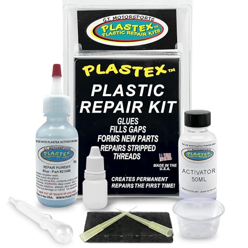 Plastex Plastic Repair Kits - Easily Glue, Repair or Remake Broken Plastic, Fiberglass, Wood & More! (Standard Blue Kit) - color: Blue, size: 30 grams