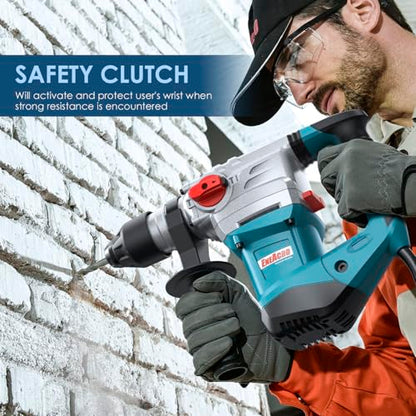 ENEACRO 1-1/4 Inch SDS-Plus 13 Amp Heavy Duty Rotary Hammer Drill