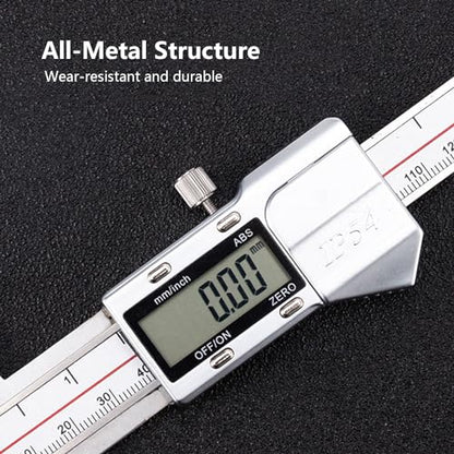Digital Inside Groove Caliper Electronic Caliper with Upper Jaw and Lower Jaw Groove, 9-300mm/12 Inch, 0.01mm/0.0005", Metric/Imperial, IP54, Stainless Steel (12 Inch) - size: 12 Inch