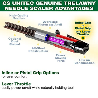 CS Unitec | 123.2199 Basic KIT | Industry Standard 2BPG 19-Needle Scaler – Reliable Performance for Any Job – Made in England - style: 2BPG Basic Kit