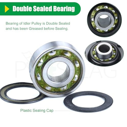 756-04325 V Idler Pulley 3.06 OD for Craftsman T1000 T1200 Decks - color: T15 1x756-04325
