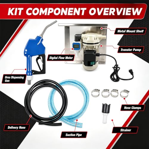 Nakkaa AC 110V-120V DEF Transfer Pump Kit 400W 10.6 GPM 23 PSI Self-Priming