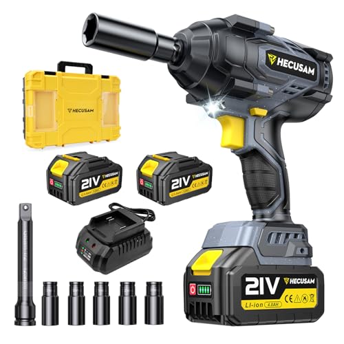 1328Ft-lbs 1/2" Cordless Impact Wrench, 1800N.m Brushless High Torque Impact Gun with 2x4.0Ah Batteries, 4-Speed Battery Powered Impact Wrench, Pistola de Impacto for Car Truck RV Mechanics Repair