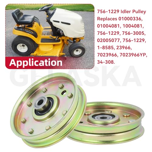 GELASKA 2Pack 756-1229 Idler Pulley for Cub Cadet RZT 50 RZT 42 RZT22 RZT17 - color: A13 2x756-1229
