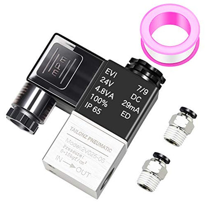 TAILONZ 1/8"NPT 24V 2V025-08 Solenoid Valve Junction Box - size: 1/8" NPT